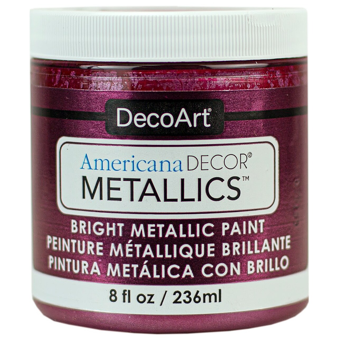 Americana Decor Metallics 8 oz – Ultra-Shine Metallic Acrylic Paint for Furniture, Décor & DIY Projects